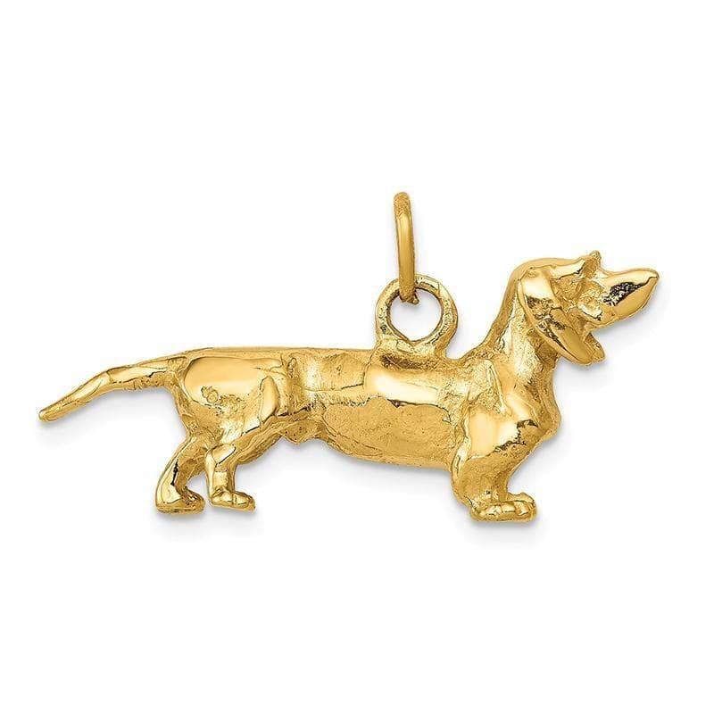 14k Gold Dachshund Dog Charm - Seattle Gold Grillz