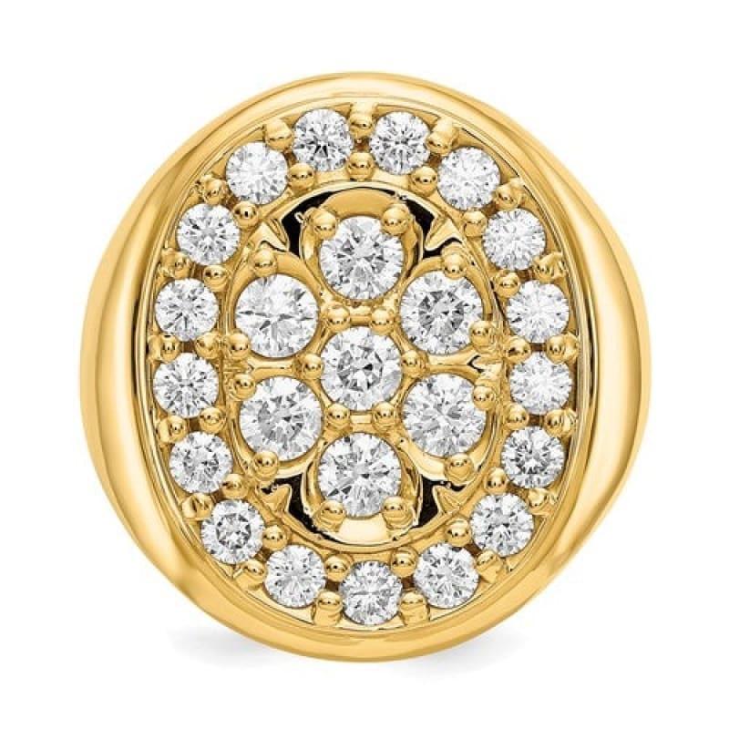 14k Gold Diamond Men's Ring - Seattle Gold Grillz