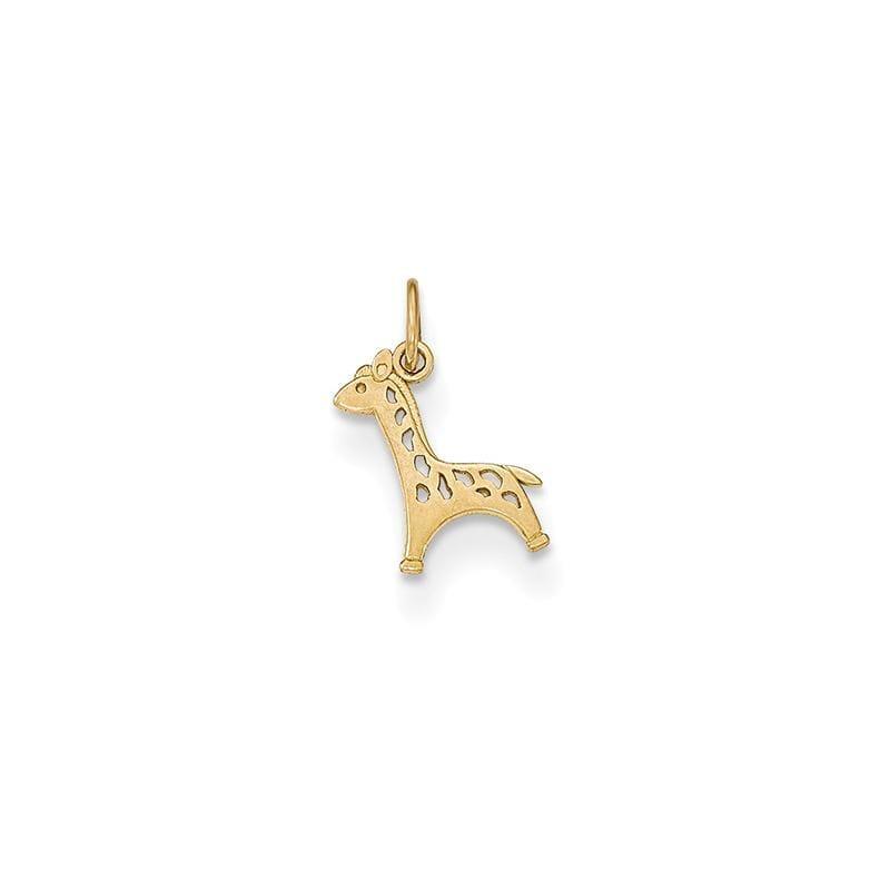 14k Gold Polished Cut-out Giraffe Pendant - Seattle Gold Grillz