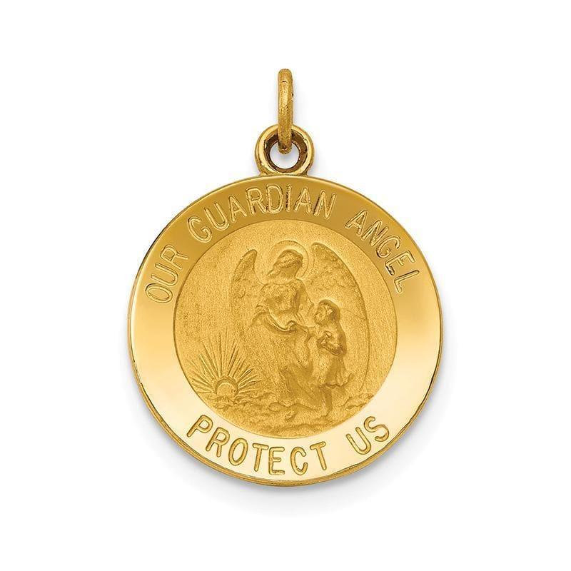 14k Guardian Angel Medal Charm - Seattle Gold Grillz