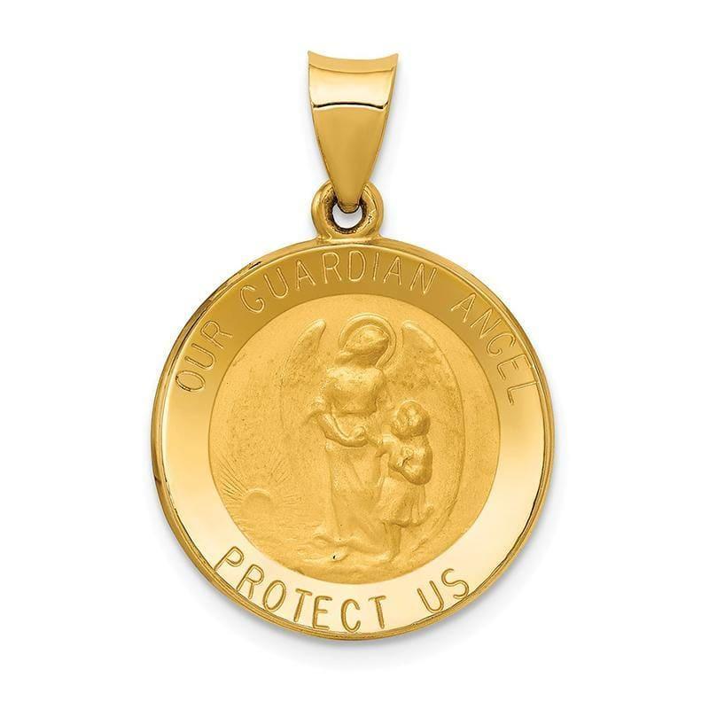 14k Guardian Angel Medal Pendant - Seattle Gold Grillz
