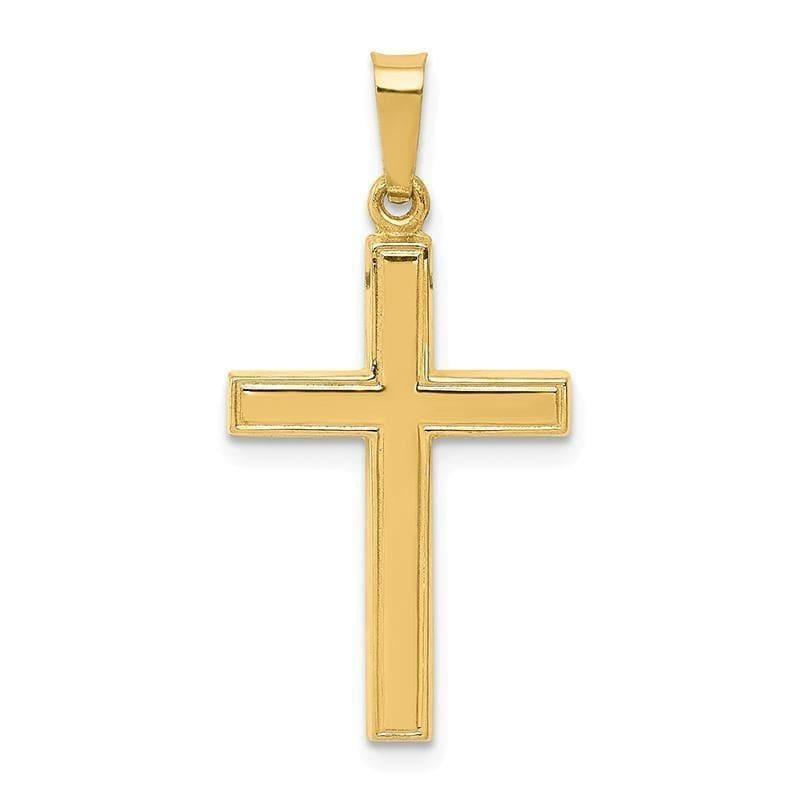 14k Hollow Cross Pendant - Seattle Gold Grillz