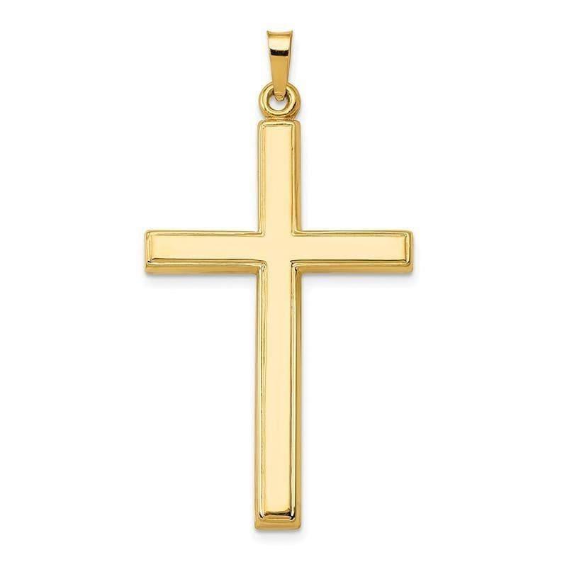 14k Hollow Cross Pendant - Seattle Gold Grillz