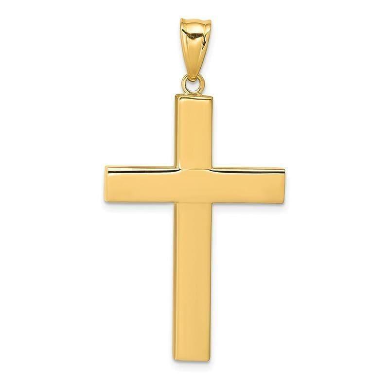 14k Hollow Cross Pendant - Seattle Gold Grillz