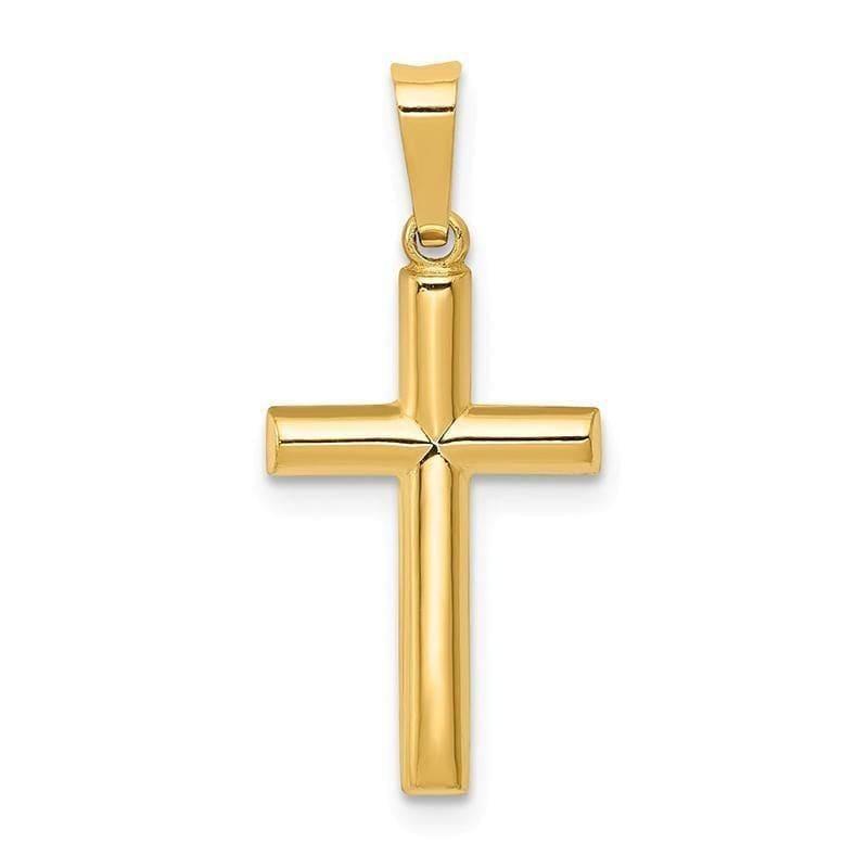 14k Hollow Cross Pendant - Seattle Gold Grillz