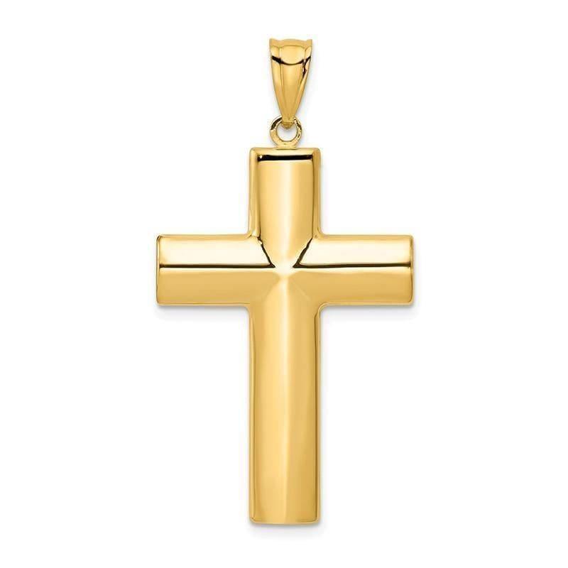 14k Hollow Cross Pendant - Seattle Gold Grillz