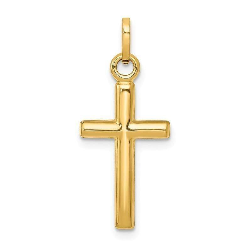 14k Hollow Cross Pendant - Seattle Gold Grillz