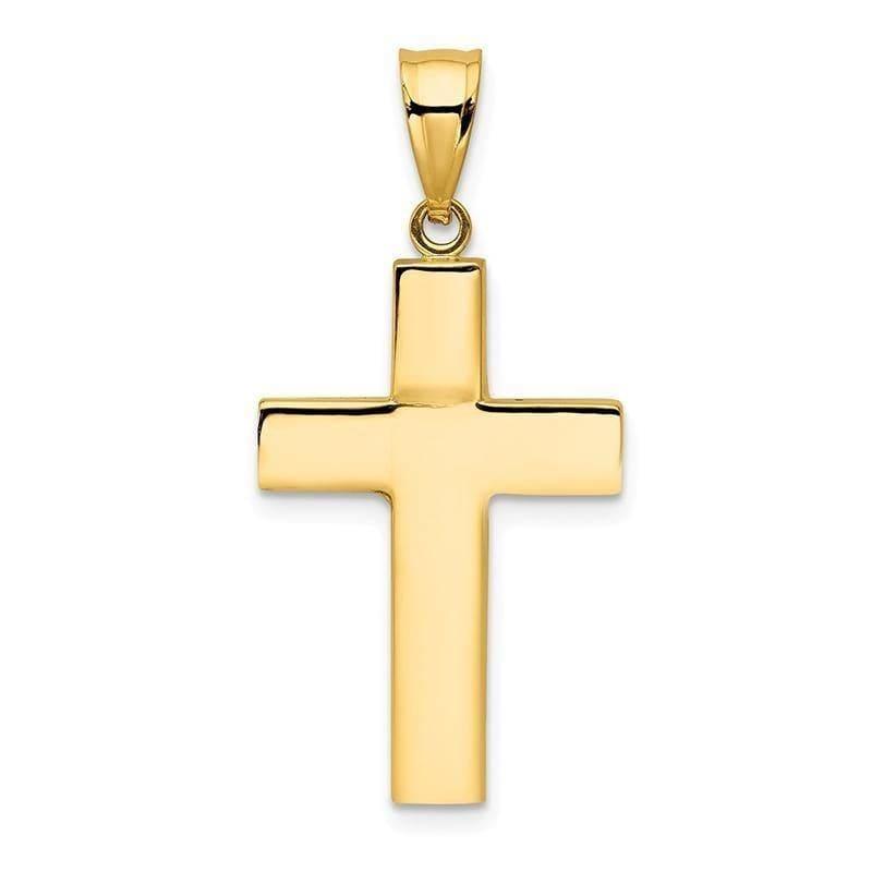 14k Hollow Cross Pendant - Seattle Gold Grillz