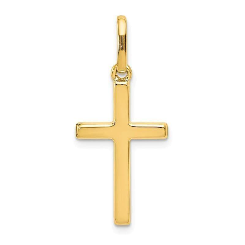 14k Hollow Cross Pendant - Seattle Gold Grillz