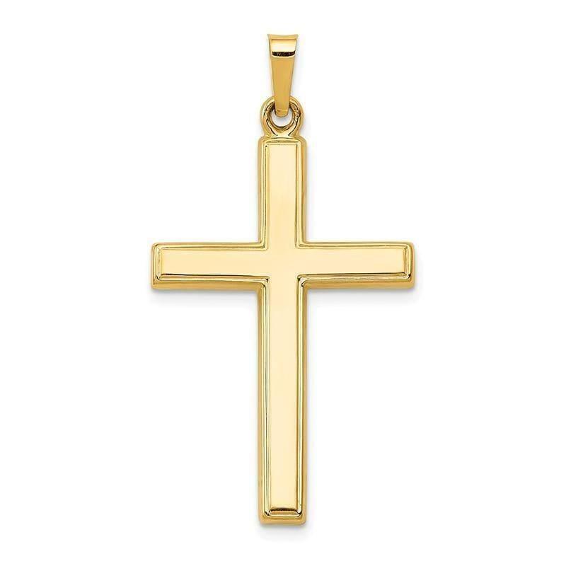 14k Hollow Cross Pendant - Seattle Gold Grillz