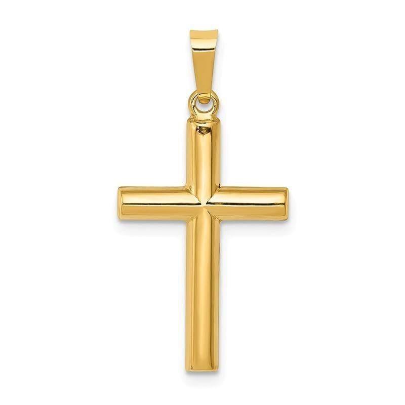 14k Hollow Cross Pendant - Seattle Gold Grillz