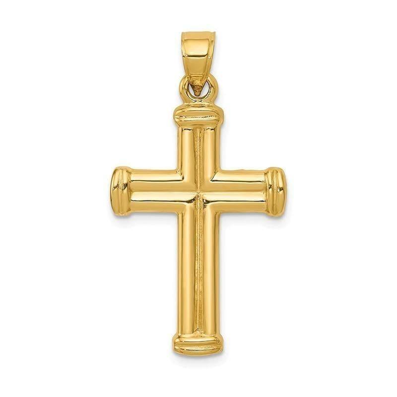 14k Hollow Cross Pendant. Weight: 1.28, Length: 35, Width: 19 - Seattle Gold Grillz