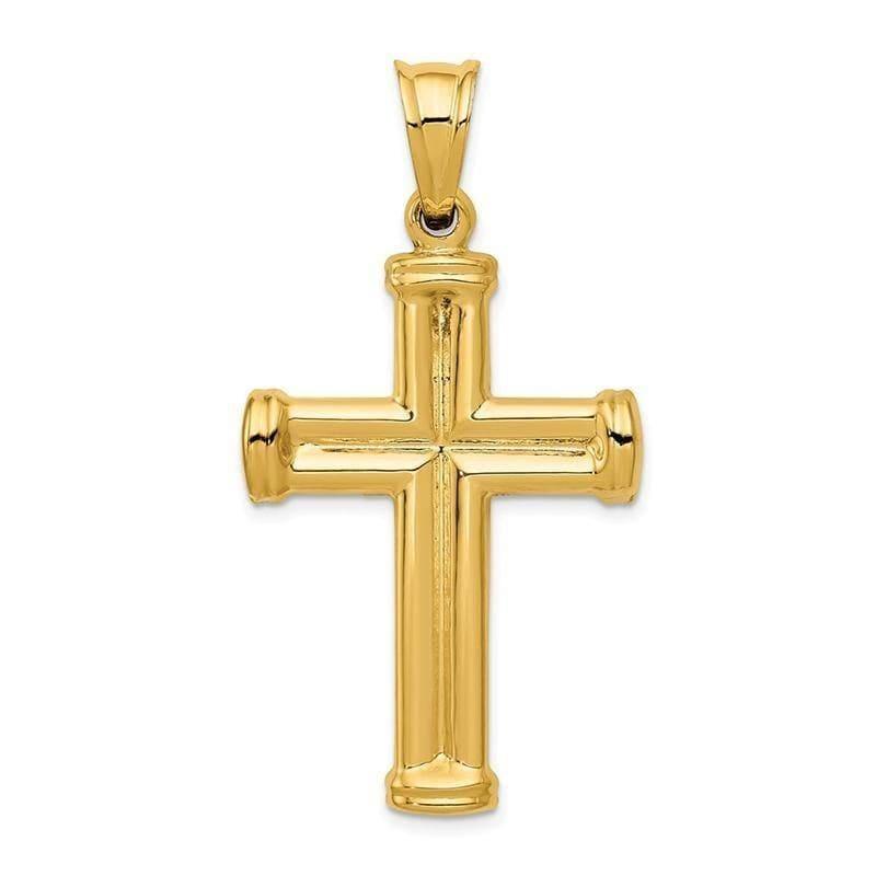 14k Hollow Cross Pendant. Weight: 2.37, Length: 38, Width: 24 - Seattle Gold Grillz