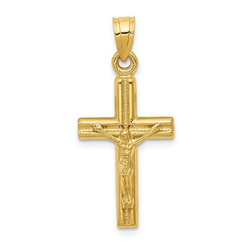 14k Hollow Crucifix Pendant. Weight: 0.74, Length: 30, Width: 14 - Seattle Gold Grillz