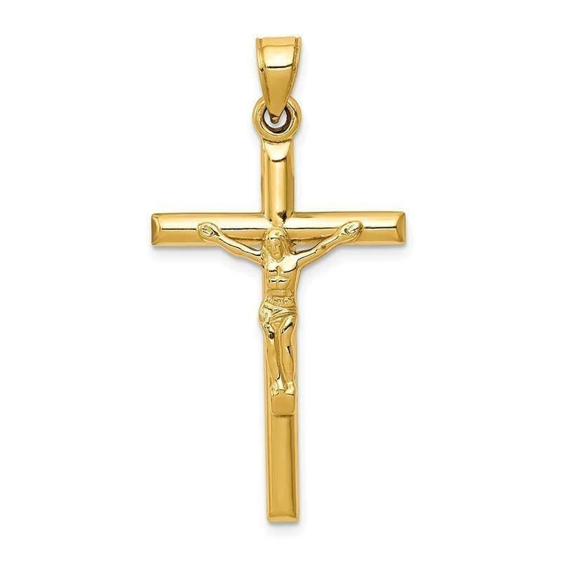 14k Hollow Crucifix Pendant. Weight: 1.04, Length: 39, Width: 20 - Seattle Gold Grillz