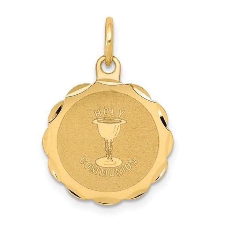 14k Holy Communion Disc Charm - Seattle Gold Grillz