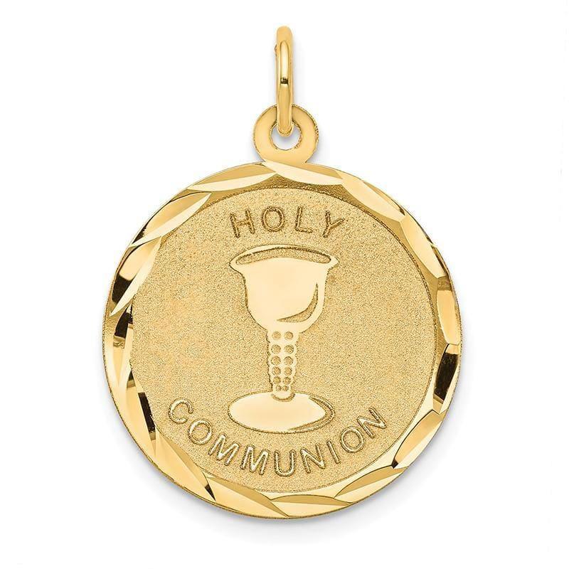 14k Holy Communion Disc Pendant. Weight: 0.95, Length: 26, Width: 20 - Seattle Gold Grillz