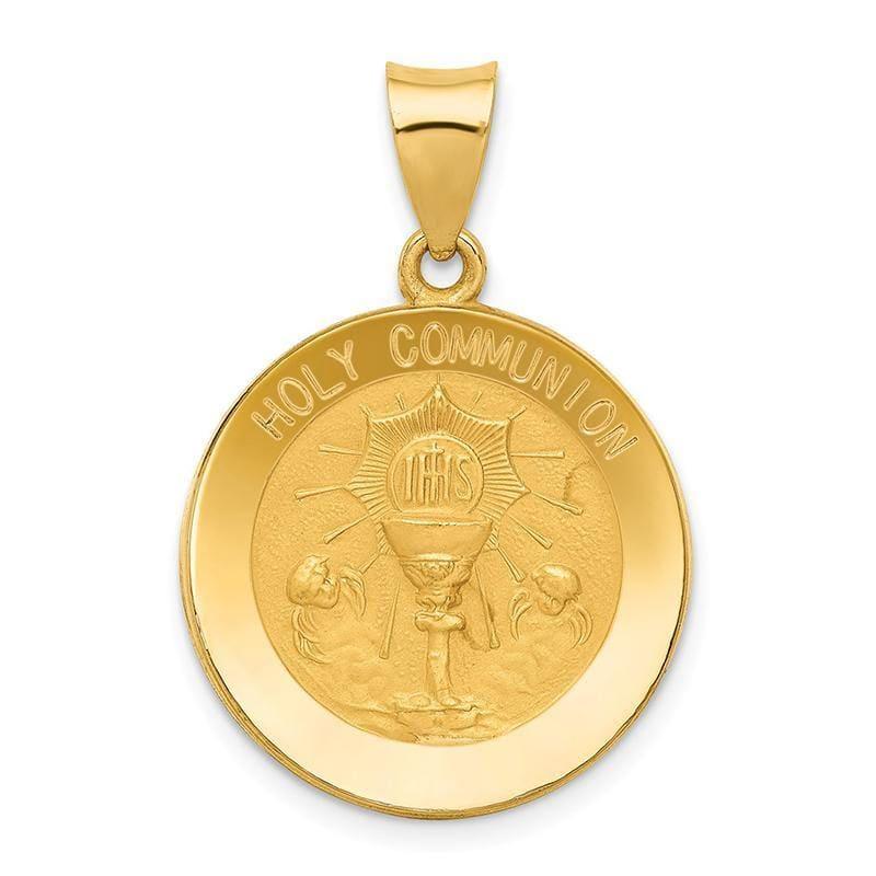 14k Holy Communion Medal Pendant. Weight: 1.3, Length: 26, Width: 19 - Seattle Gold Grillz