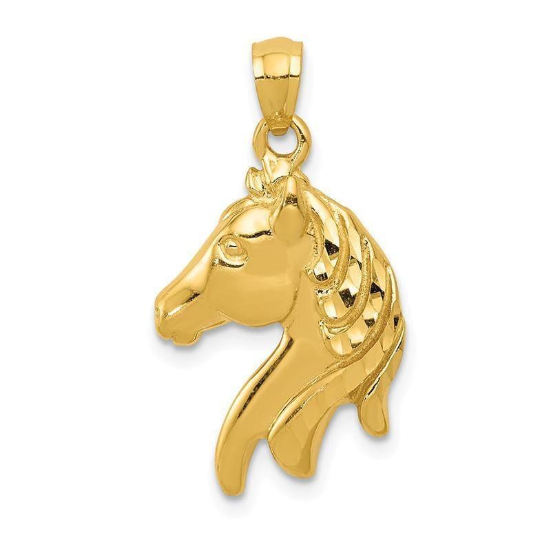 14k Horse Head Pendant - Seattle Gold Grillz