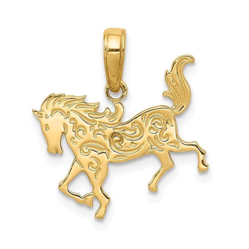 14k Horse Pendant - Seattle Gold Grillz