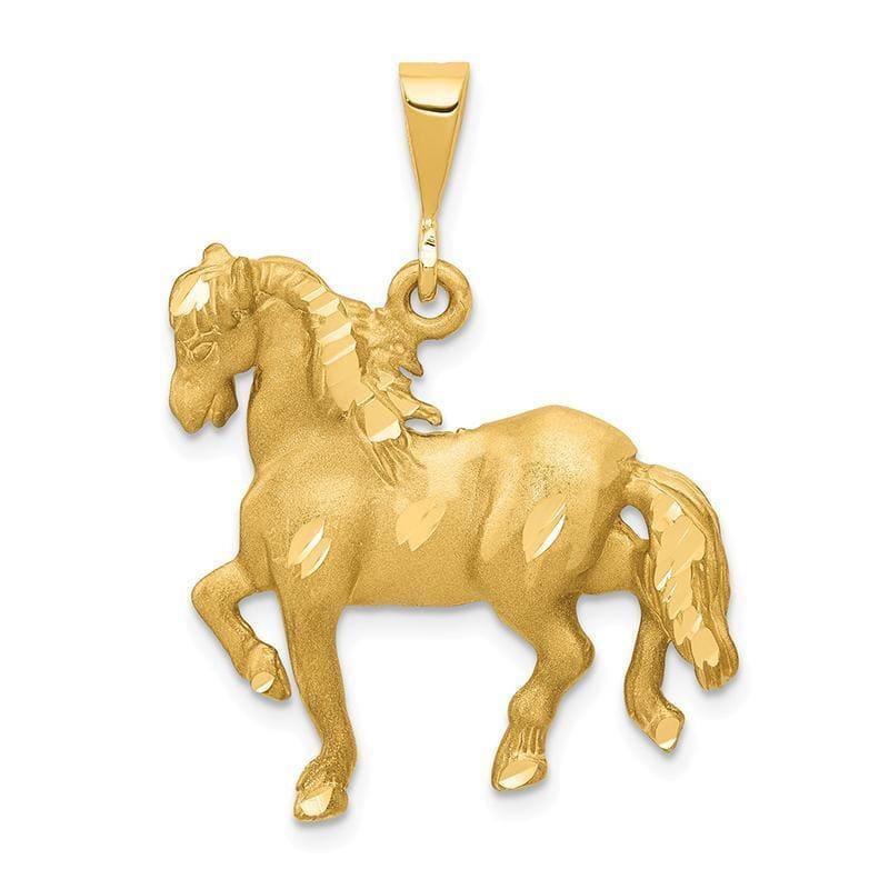14k Horse Pendant - Seattle Gold Grillz