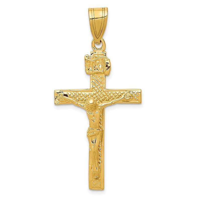14k INRI Crucifix Pendant. Weight: 2.79, Length: 47, Width: 23 - Seattle Gold Grillz