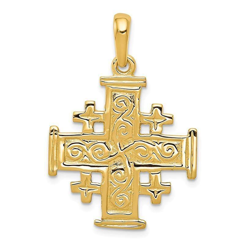 14k Jerusalem Cross Pendant - Seattle Gold Grillz
