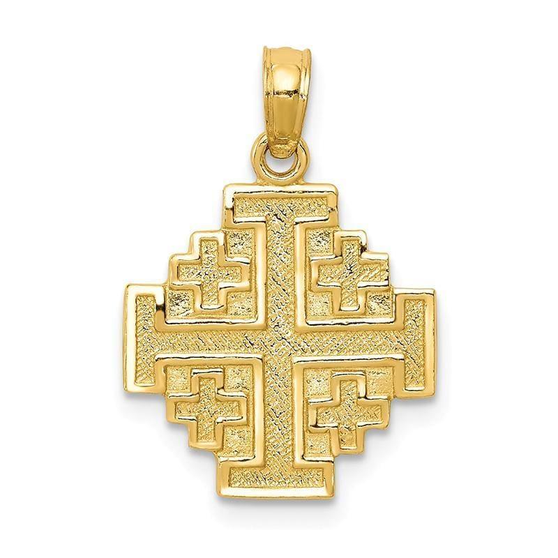 14k Jerusalem Cross Pendant. Weight: 1.04, Length: 22, Width: 15 - Seattle Gold Grillz