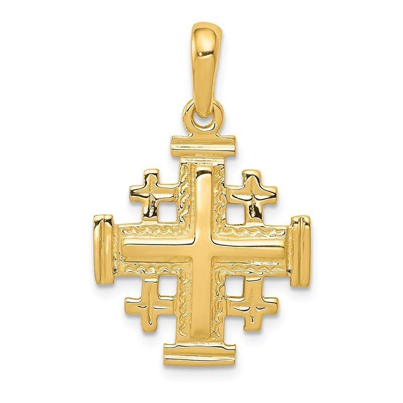 14k Jerusalem Cross Pendant. Weight: 2.13, Length: 30, Width: 24 - Seattle Gold Grillz