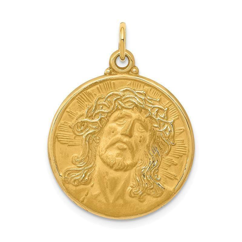 14k Jesus Medal Pendant - Seattle Gold Grillz