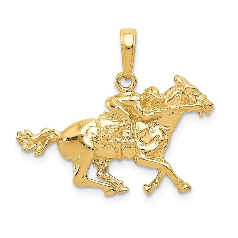 14k Jockey on Horse Pendant - Seattle Gold Grillz