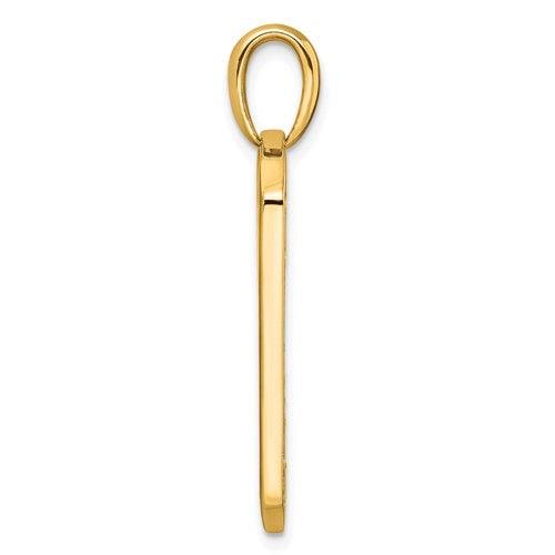 14K Lab Grown Diamond Edges Dog Tag Pendant - Seattle Gold Grillz