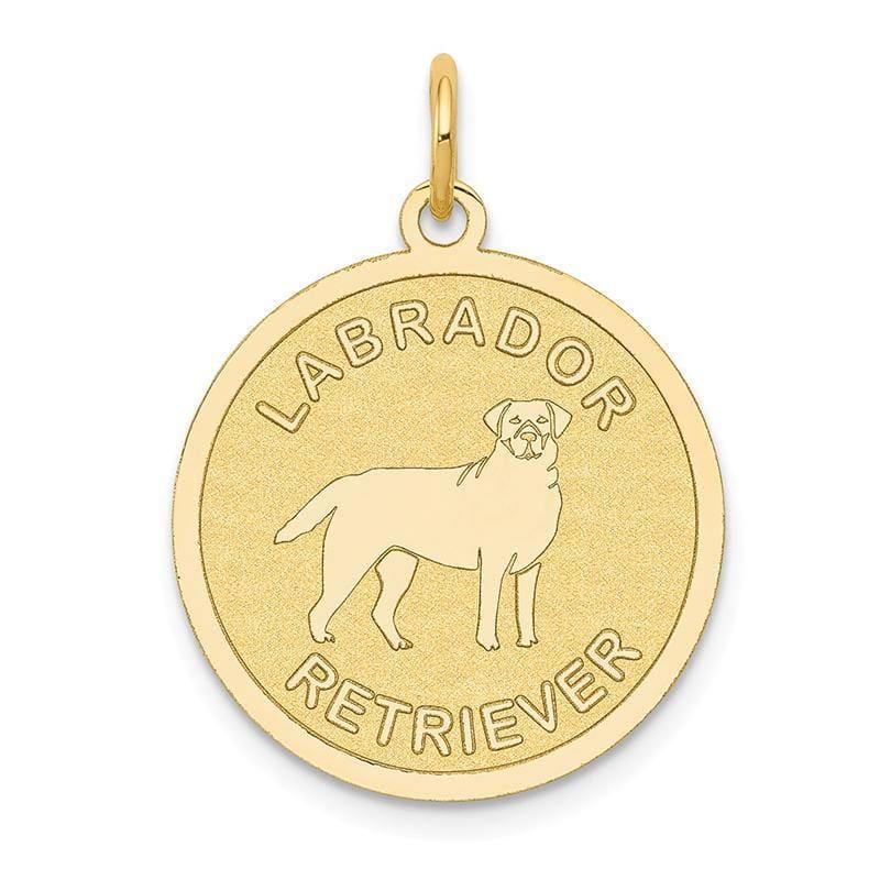 14k Labrador Retriever Disc Charm - Seattle Gold Grillz