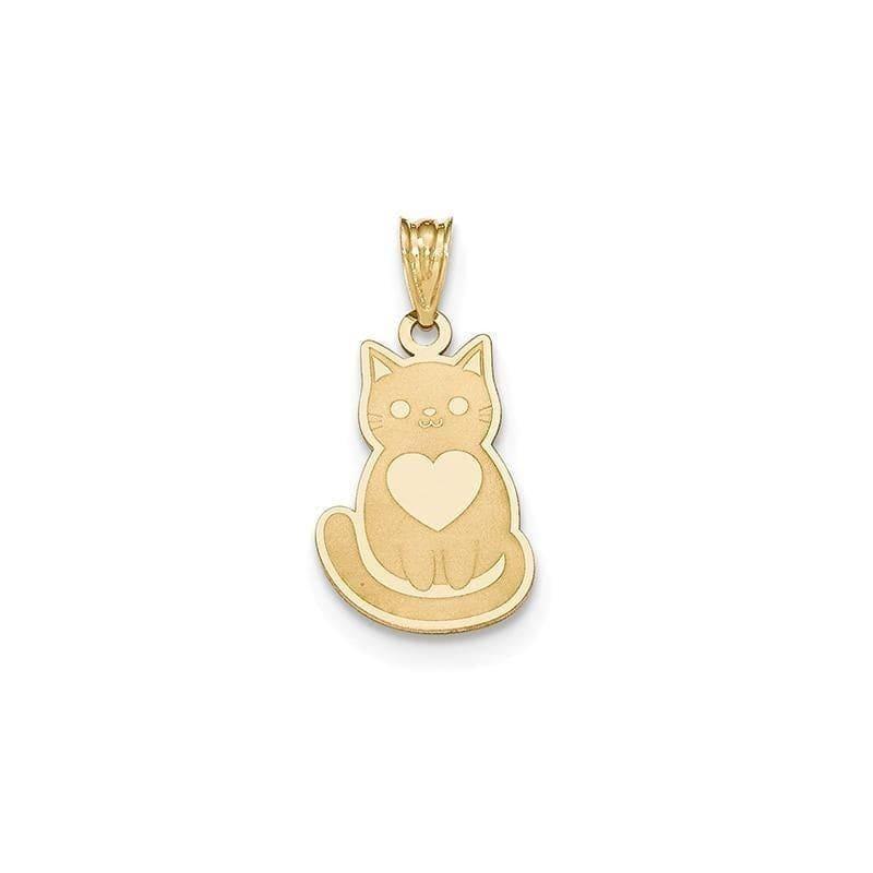 14k Laser Cut Cat Charm - Seattle Gold Grillz