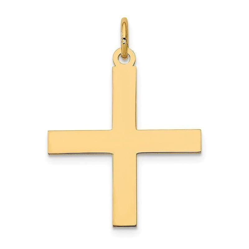 14K Laser Designed Cross Pendant - Seattle Gold Grillz