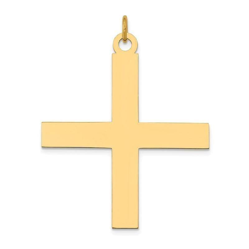 14K Laser Designed Cross Pendant - Seattle Gold Grillz