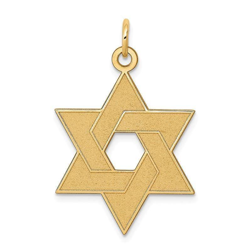 14K Laser Designed Star of David Pendant - Seattle Gold Grillz