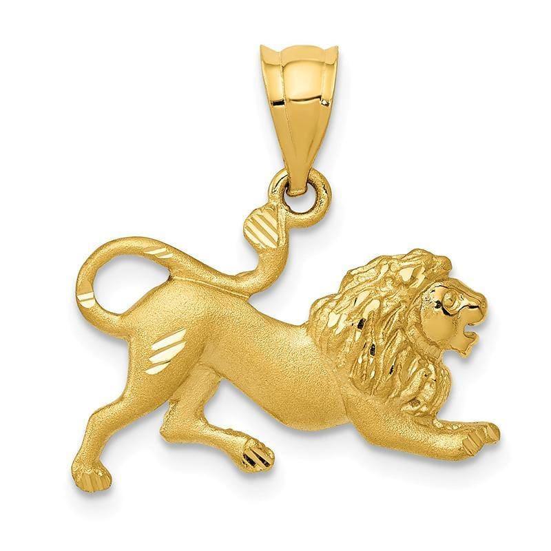 14k Lion Charm | Weight: 2.18grams, Length: 19mm, Width: 20mm - Seattle Gold Grillz