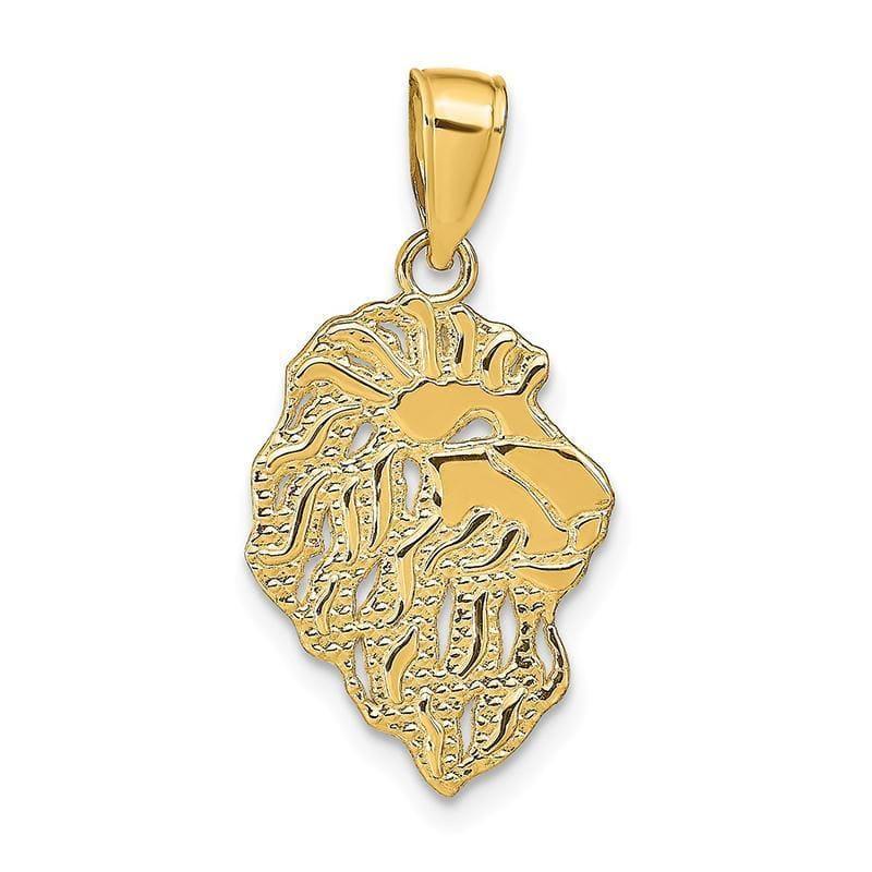 14K Lion Head Pendant - Seattle Gold Grillz