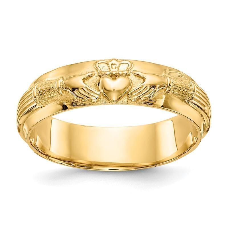 14k Mens Claddagh Ring - Seattle Gold Grillz
