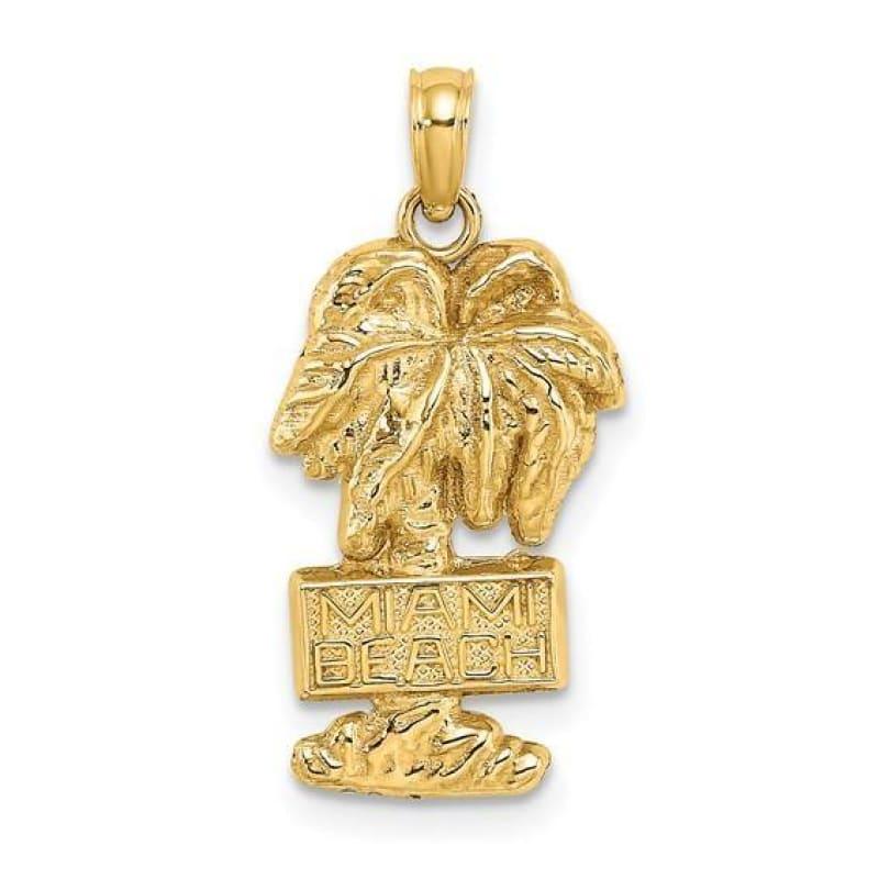 14K MIAMI BEACH On Palm Tree Charms - Seattle Gold Grillz