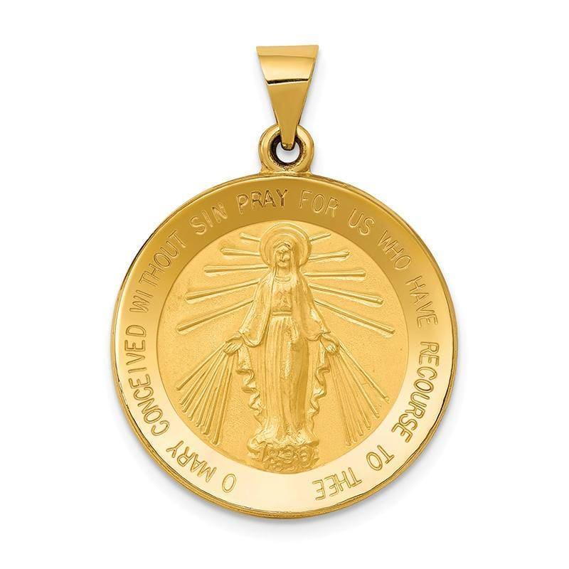 14k Miraculous Medal Pendant. Weight: 1.83, Length: 31, Width: 22 - Seattle Gold Grillz