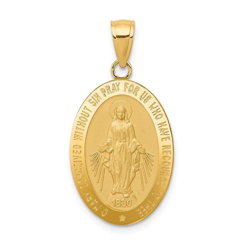 14k Miraculous Medal Pendant. Weight: 2.25, Length: 31, Width: 15 - Seattle Gold Grillz