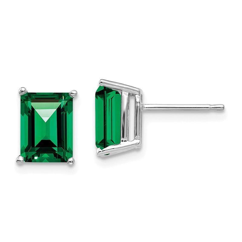 14k Mount St. Helens Emerald Stud Earrings - Seattle Gold Grillz