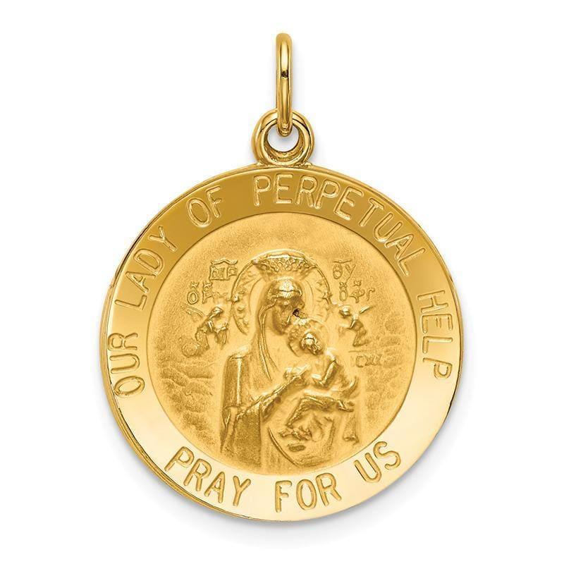 14k Our Lady of Perpetual Help Medal Pendant - Seattle Gold Grillz