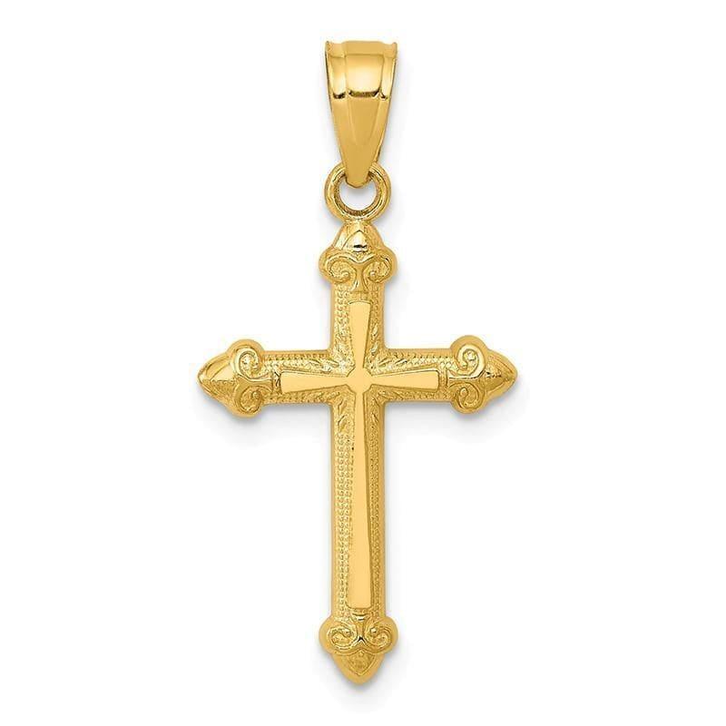 14k Passion Cross Pendant. Weight: 0.75, Length: 25, Width: 12 - Seattle Gold Grillz