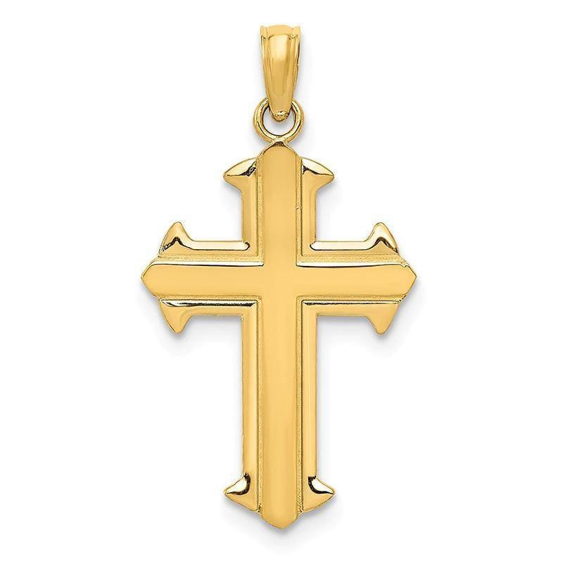 14K Passion Cross Pendant. Weight: 0.85, Length: 29, Width: 15 - Seattle Gold Grillz