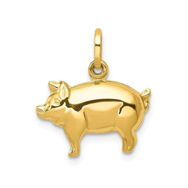14k Pig Charm | Weight: 0.44grams, Length: 16.5mm, Width: 16mm - Seattle Gold Grillz