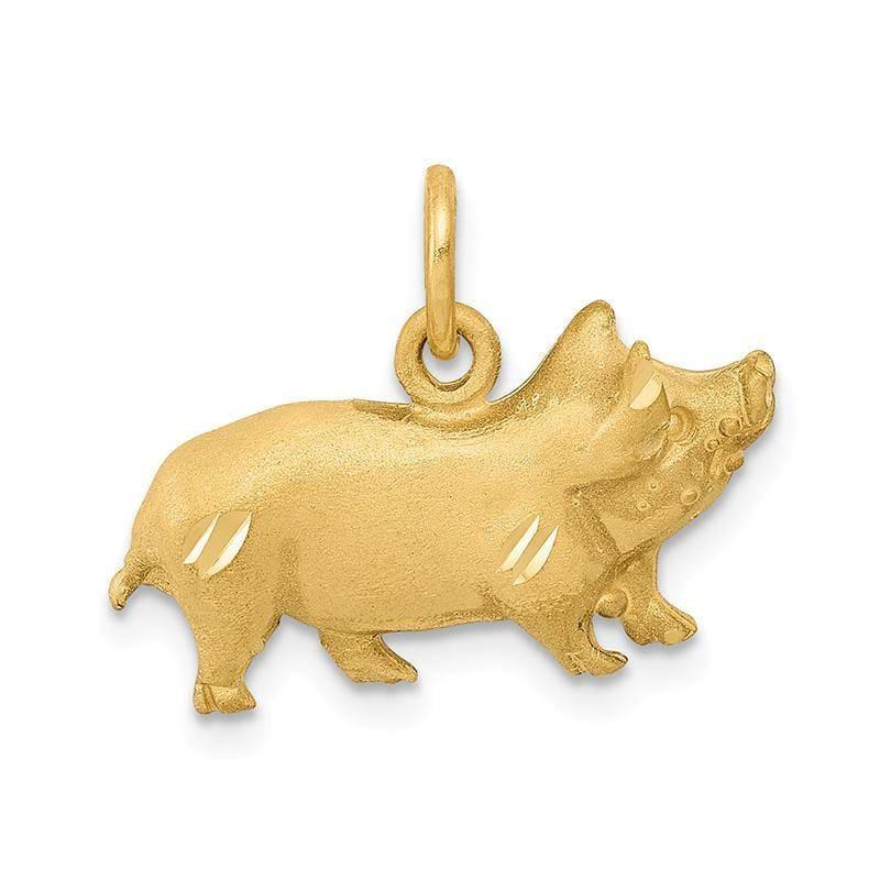 14k Pig Charm | Weight: 1.72grams, Length: 15.5mm, Width: 19mm - Seattle Gold Grillz
