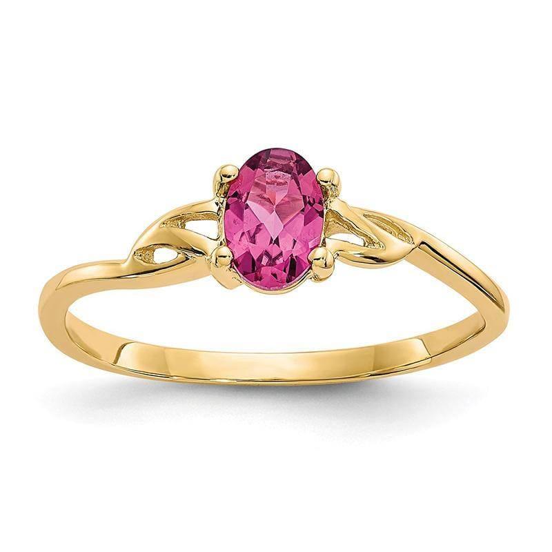 14k Pink Tourmaline Birthstone Ring - Seattle Gold Grillz